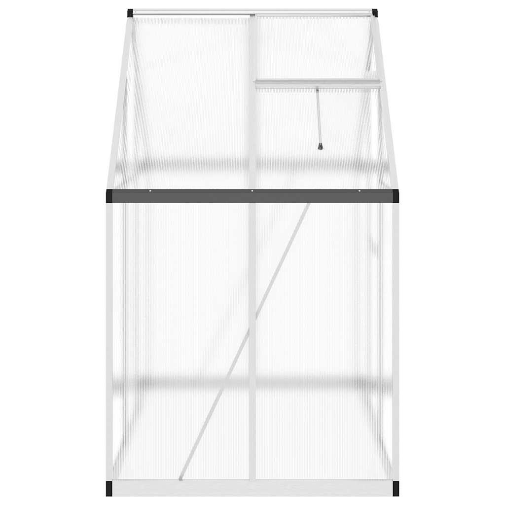 vidaXL Greenhouse with Base Frame Silver 169x114x195 cm Aluminium