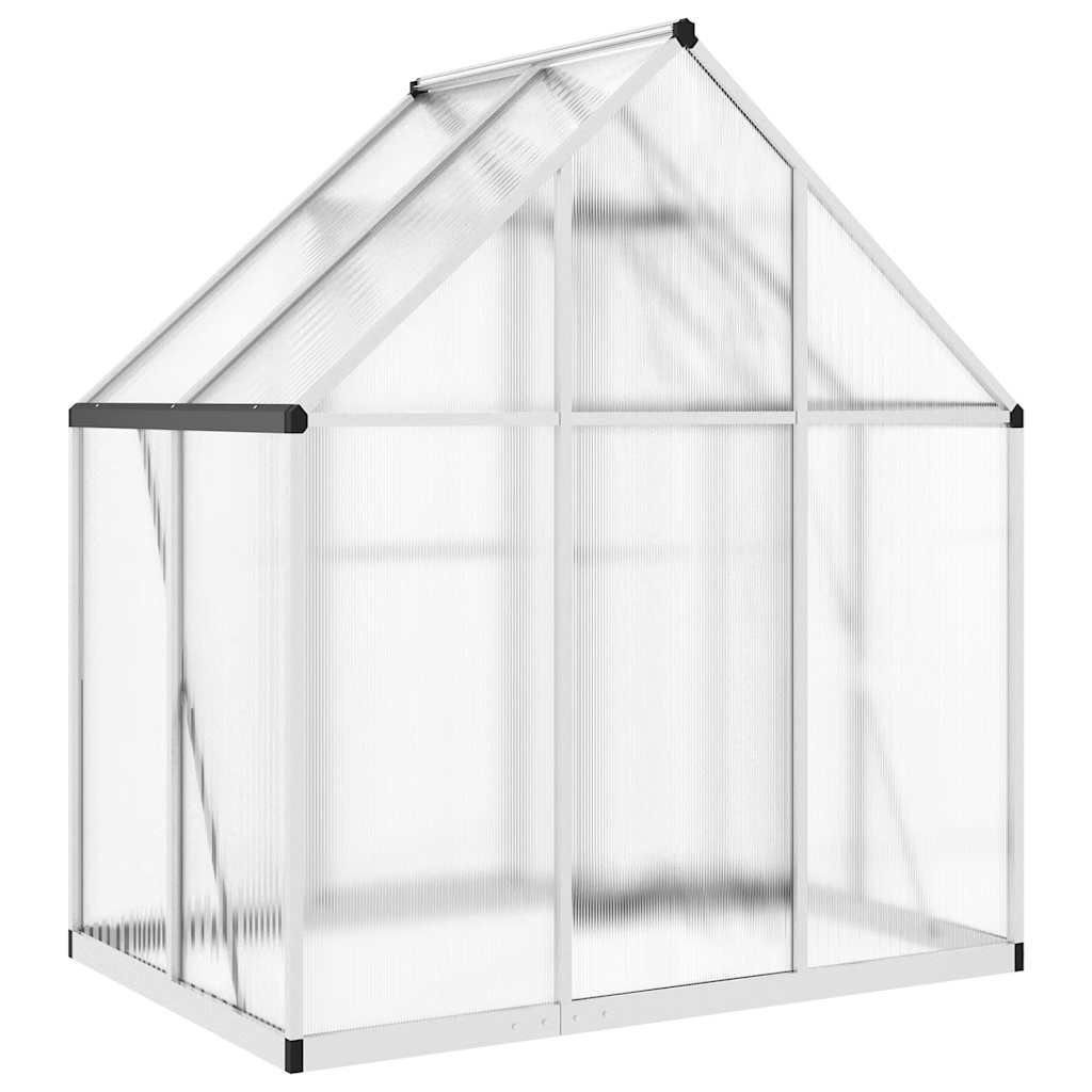 vidaXL Greenhouse with Base Frame Silver 169x114x195 cm Aluminium