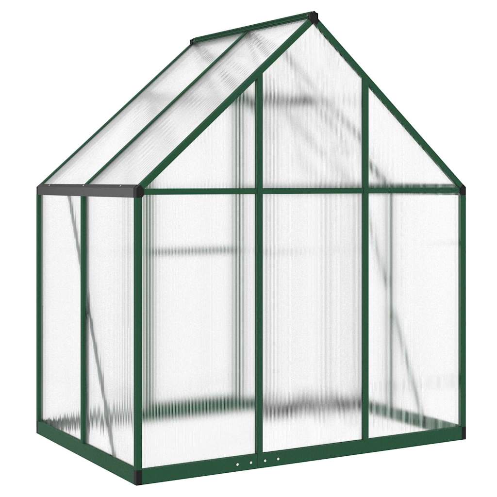 vidaXL Greenhouse with Base Frame Green 169x114x195 cm Aluminium