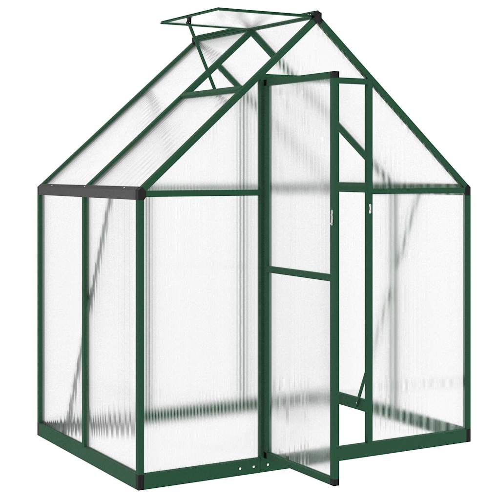 vidaXL Greenhouse with Base Frame Green 169x114x195 cm Aluminium