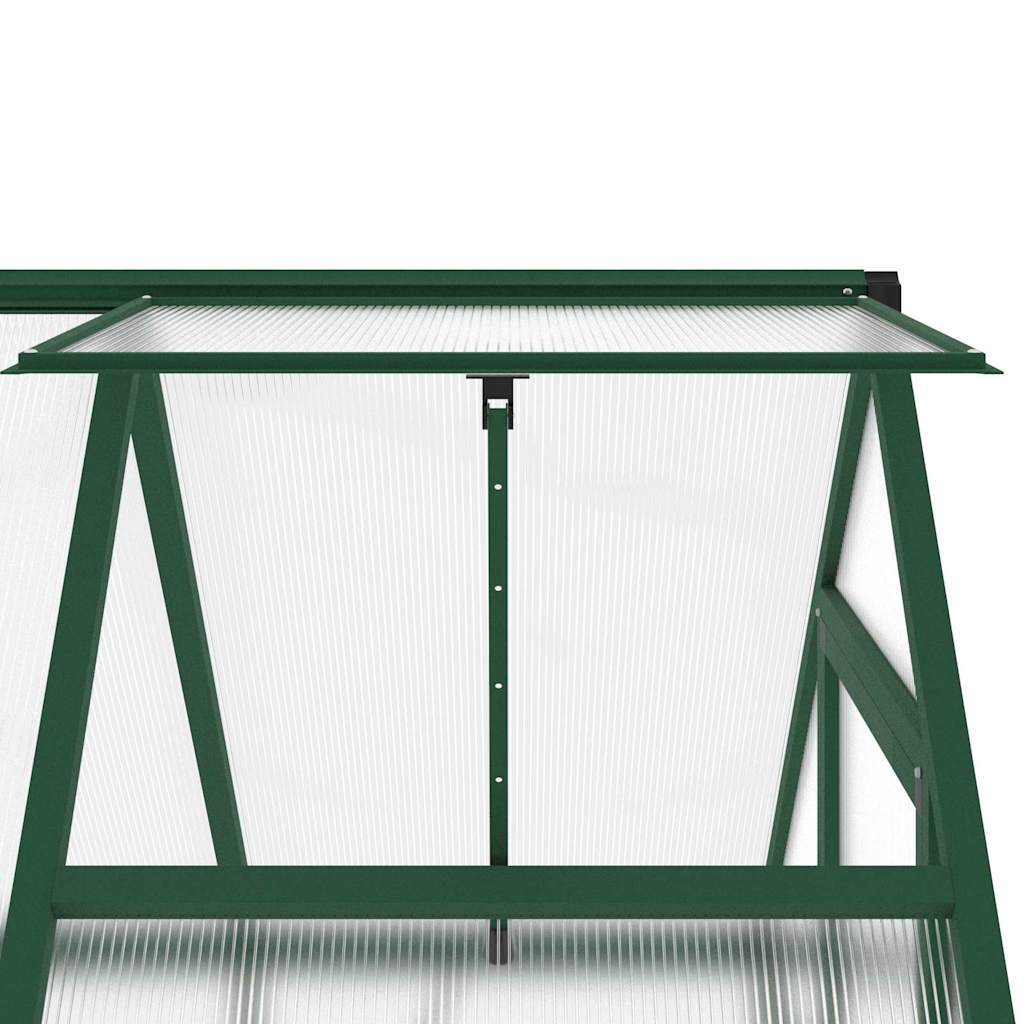 vidaXL Greenhouse with Base Frame Green 169x114x195 cm Aluminium