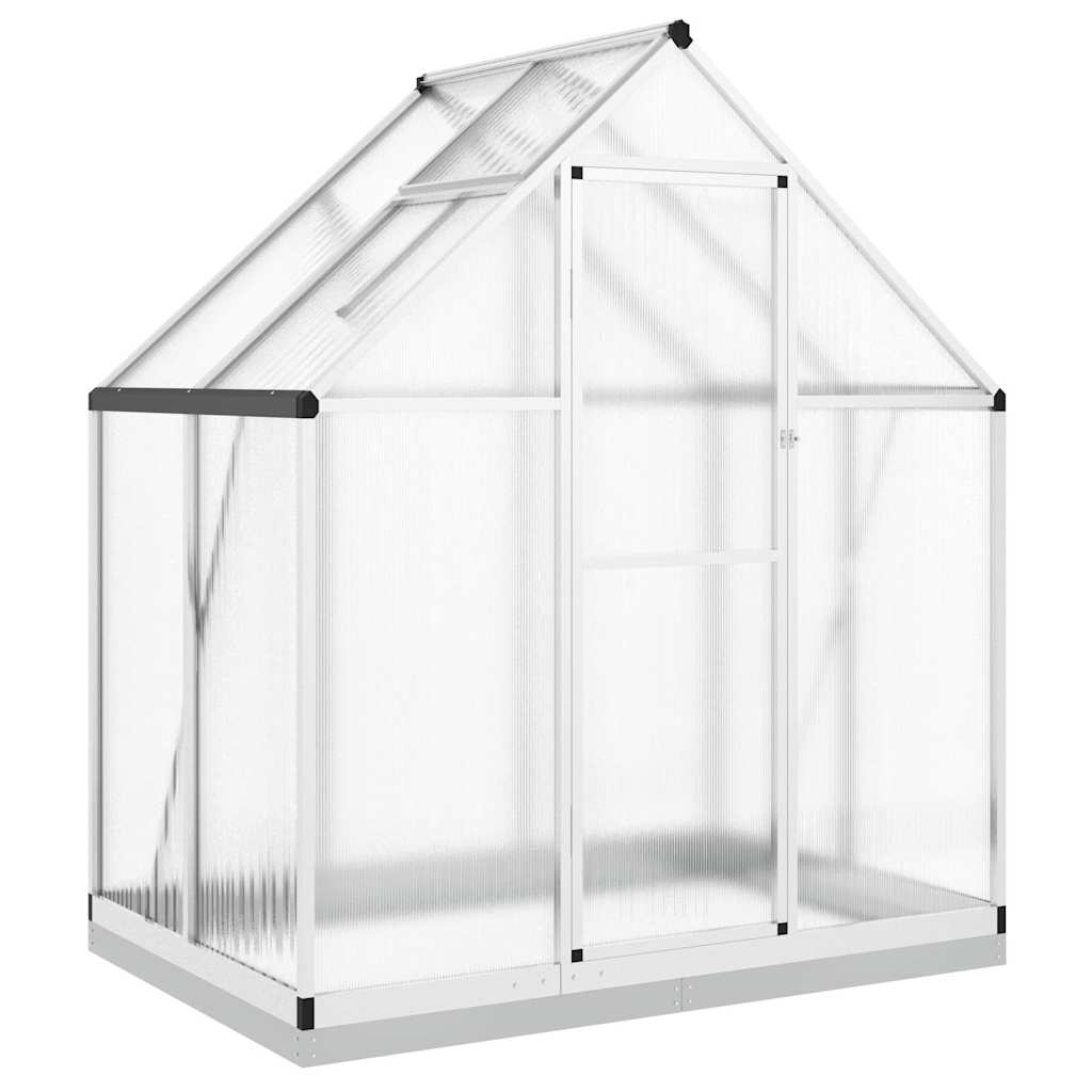 vidaXL Greenhouse with Base Frame Silver 169x114x202 cm Aluminium