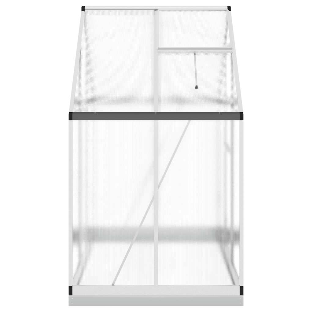 vidaXL Greenhouse with Base Frame Silver 169x114x202 cm Aluminium