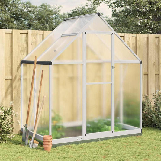 vidaXL Greenhouse with Base Frame Silver 169x114x202 cm Aluminium