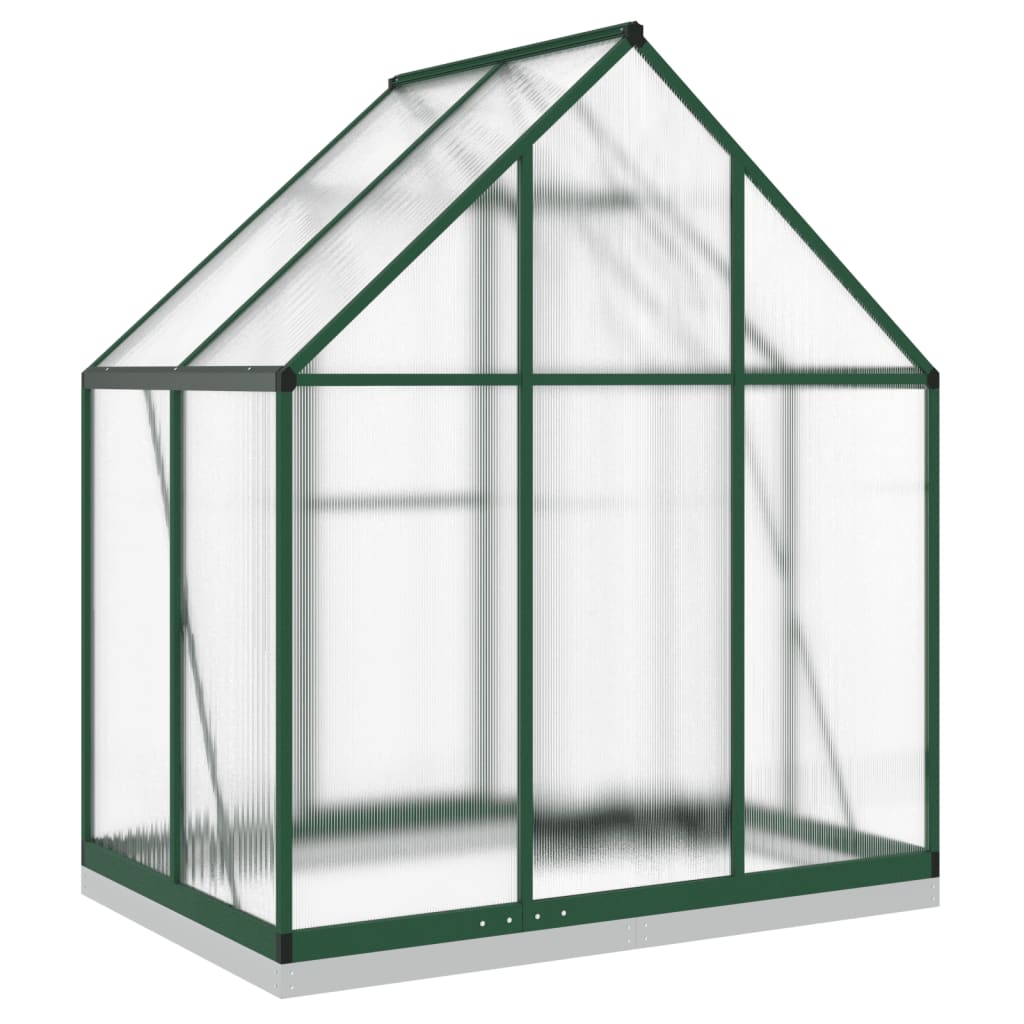 vidaXL Greenhouse with Base Frame Green 169x114x202 cm Aluminium