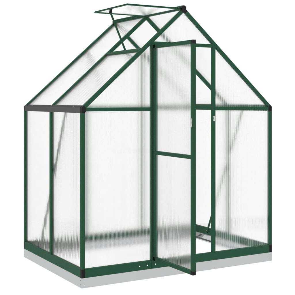 vidaXL Greenhouse with Base Frame Green 169x114x202 cm Aluminium