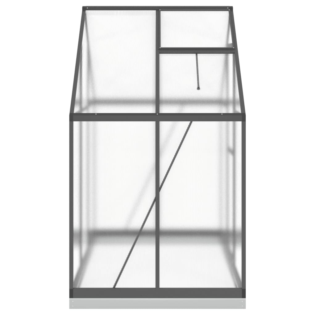 vidaXL Greenhouse with Base Frame Anthracite 169x114x202 cm Aluminium