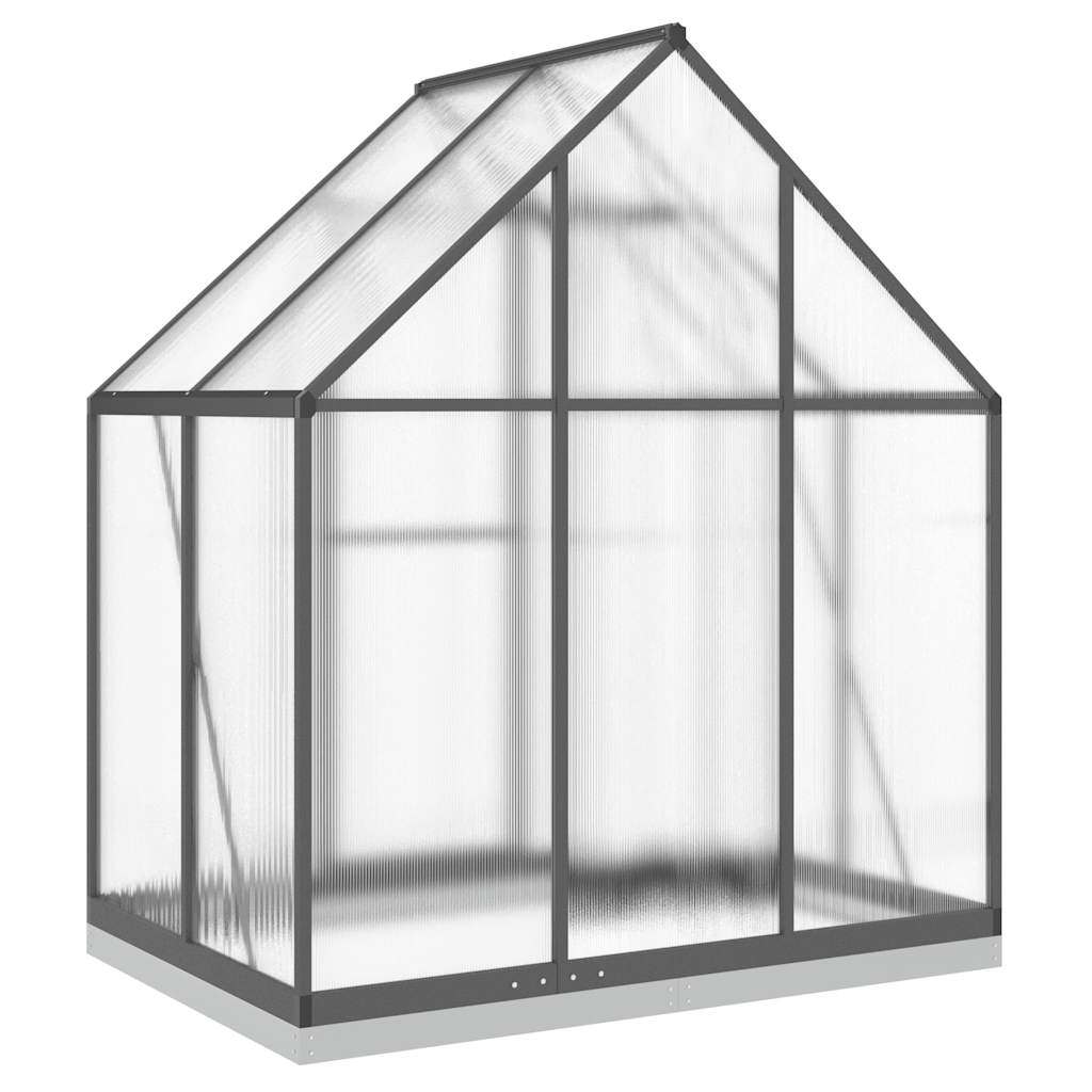 vidaXL Greenhouse with Base Frame Anthracite 169x114x202 cm Aluminium