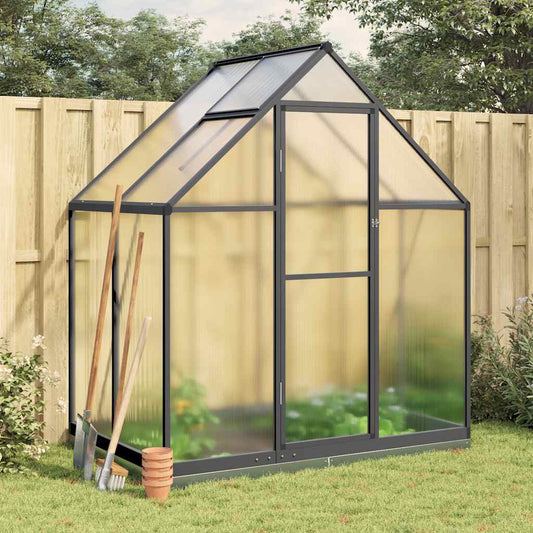 vidaXL Greenhouse with Base Frame Anthracite 169x114x202 cm Aluminium