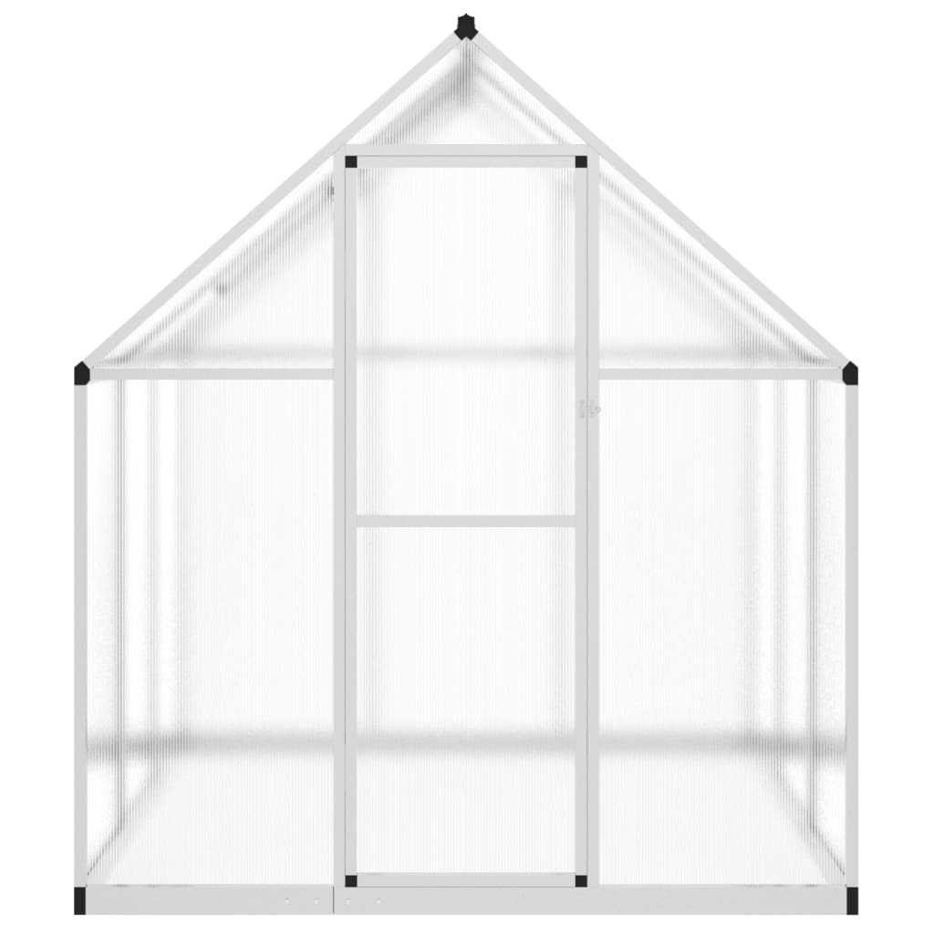 vidaXL Greenhouse with Base Frame Silver 169x169x195 cm Aluminium