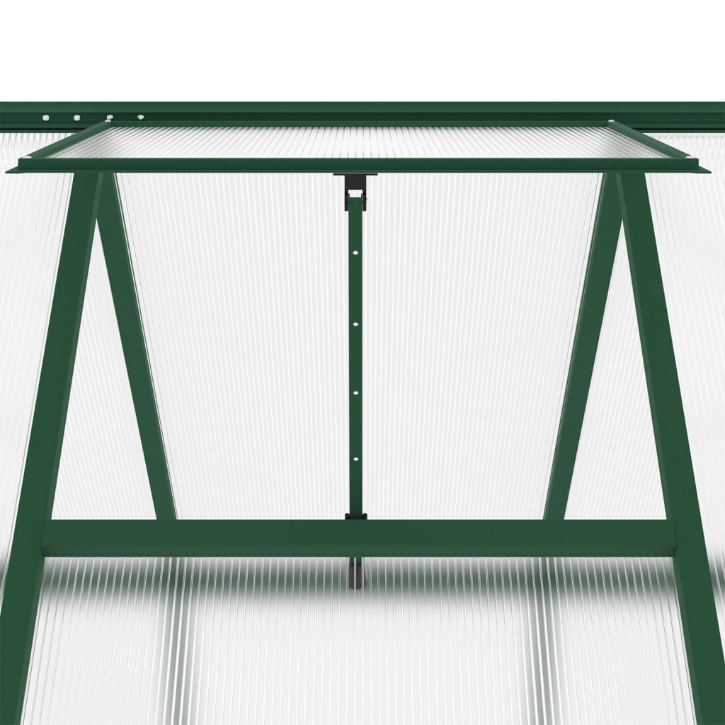 vidaXL Greenhouse with Base Frame Green 169x169x195 cm Aluminium