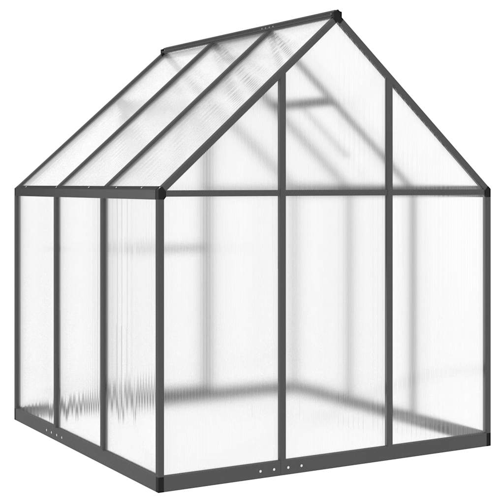 vidaXL Greenhouse with Base Frame Anthracite 169x169x195 cm Aluminium