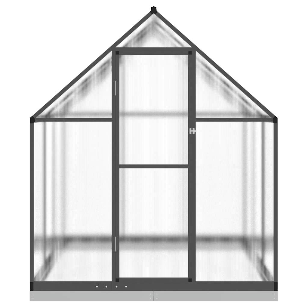 vidaXL Greenhouse with Base Frame Anthracite 169x169x202 cm Aluminium