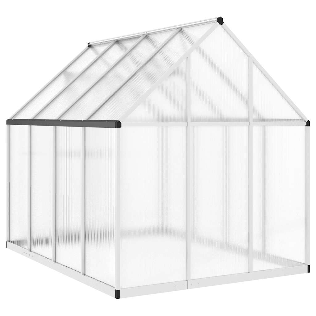 vidaXL Greenhouse with Base Frame Silver 224x169x195 cm Aluminium