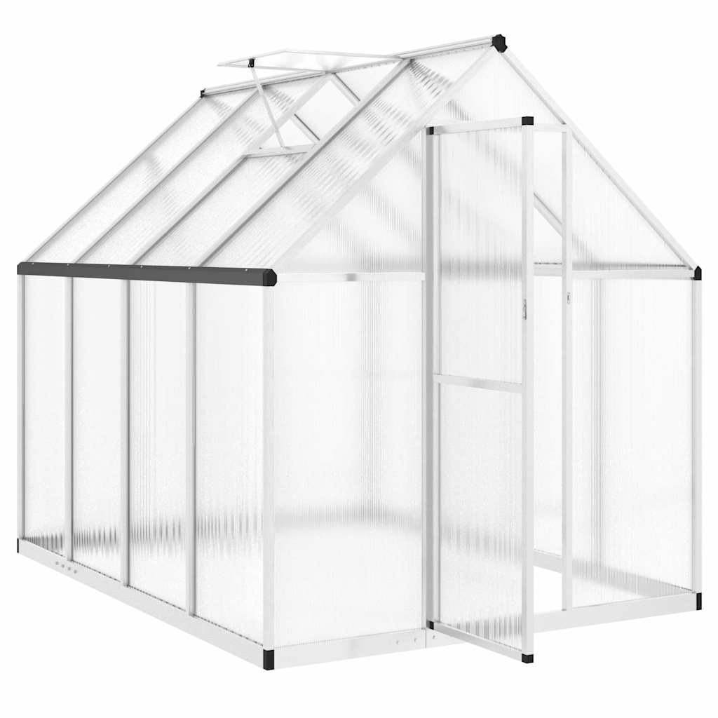 vidaXL Greenhouse with Base Frame Silver 224x169x195 cm Aluminium