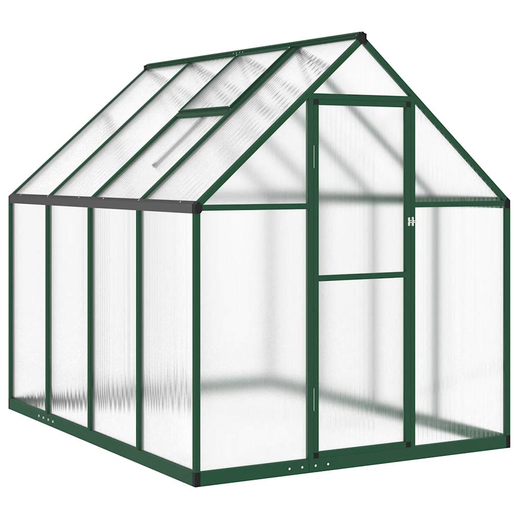 vidaXL Greenhouse with Base Frame Green 224x169x195 cm Aluminium