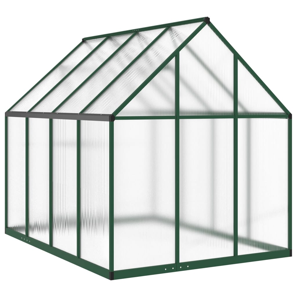 vidaXL Greenhouse with Base Frame Green 224x169x195 cm Aluminium