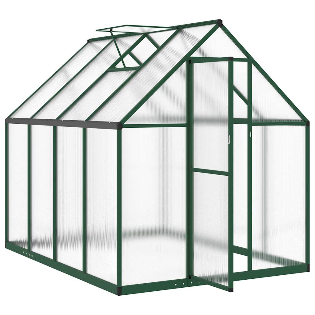 vidaXL Greenhouse with Base Frame Green 224x169x195 cm Aluminium