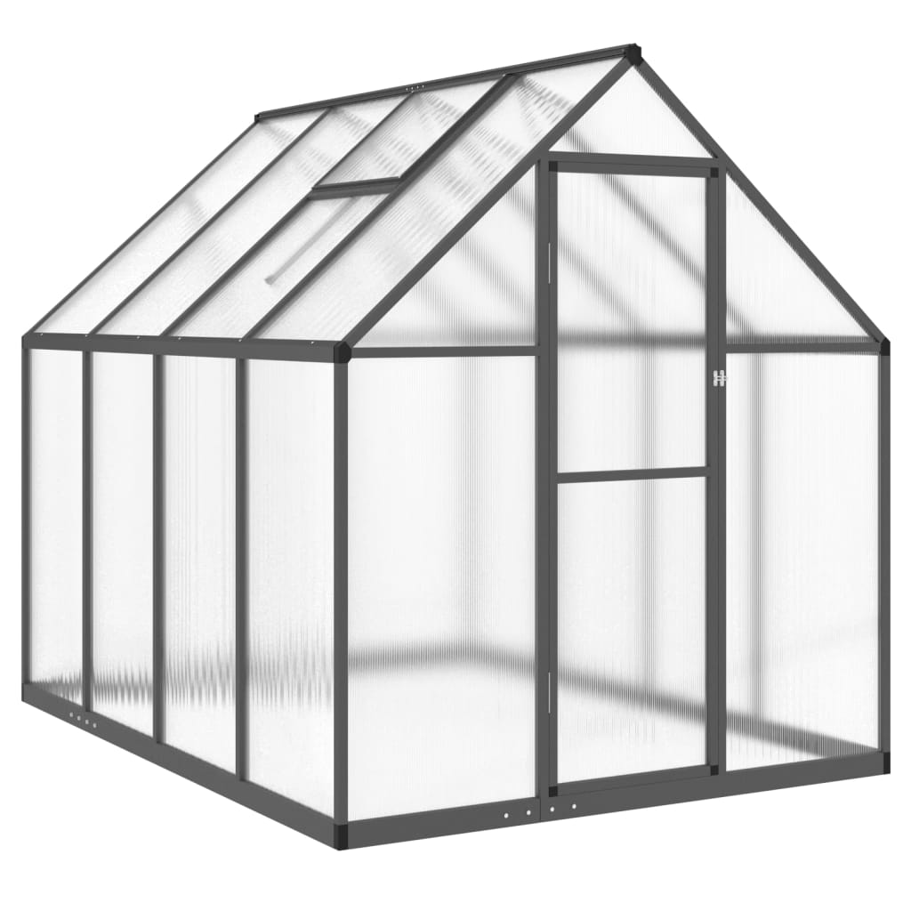 vidaXL Greenhouse with Base Frame Anthracite 224x169x195 cm Aluminium