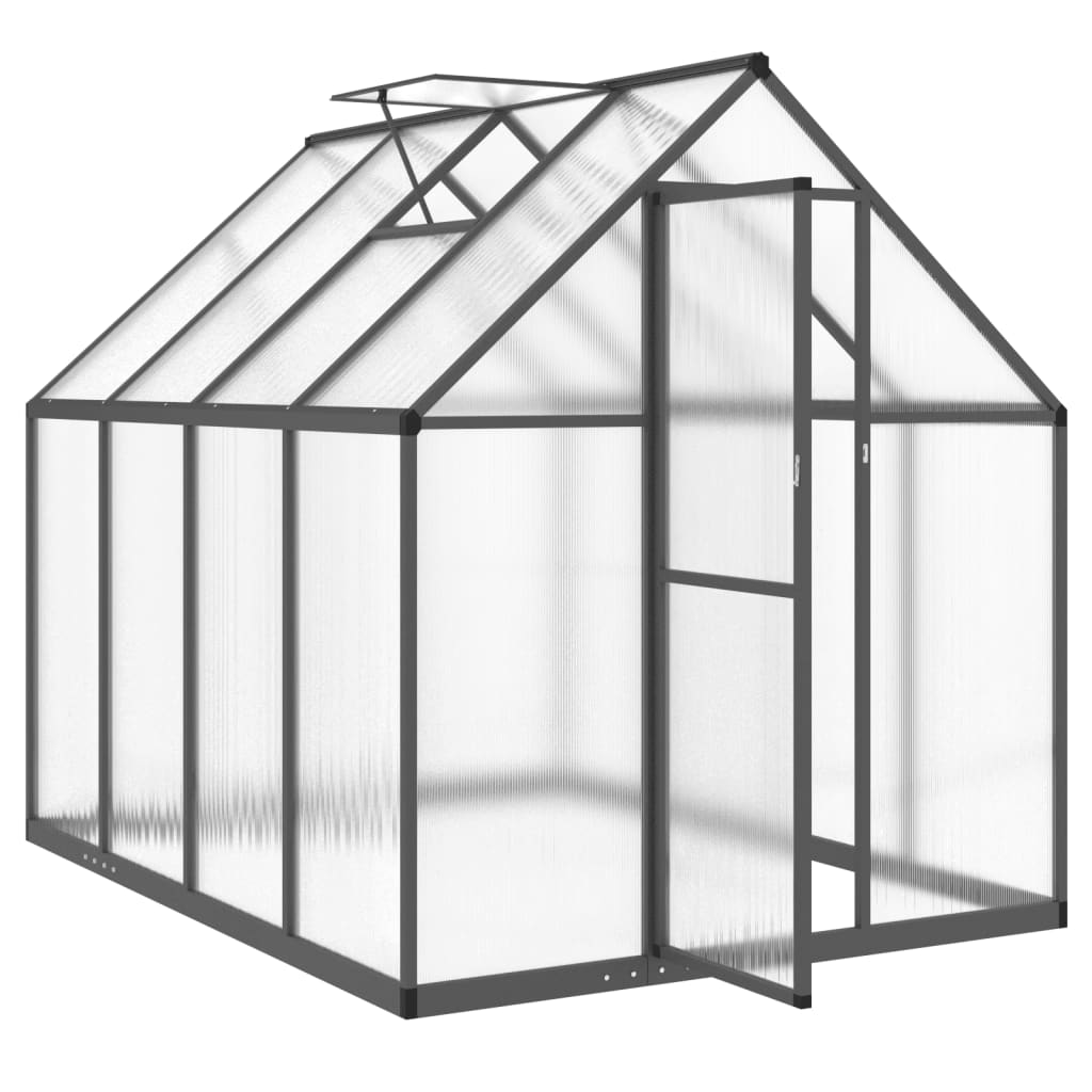 vidaXL Greenhouse with Base Frame Anthracite 224x169x195 cm Aluminium