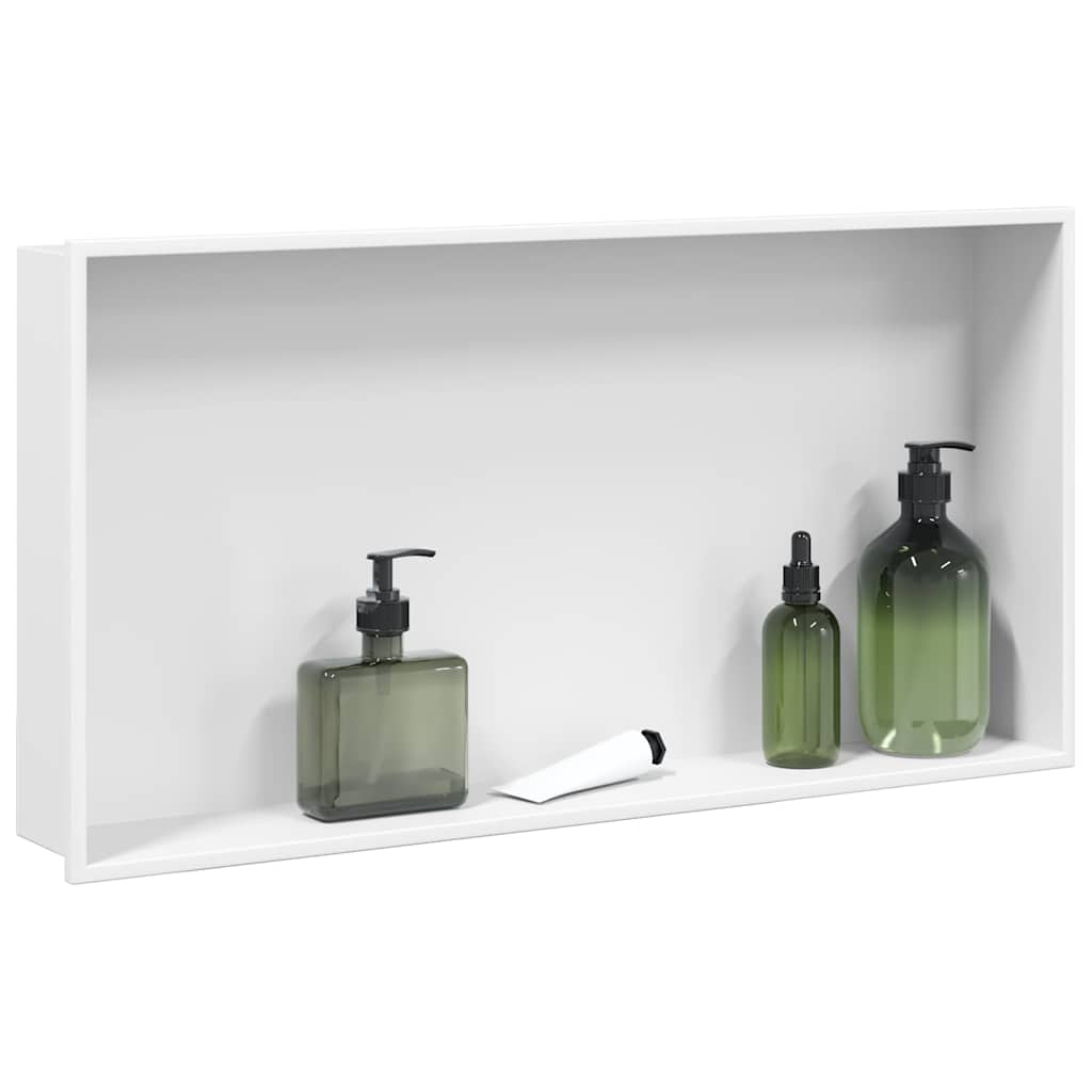 Shower Niche Matt White 62x32x9 cm Stainless Steel