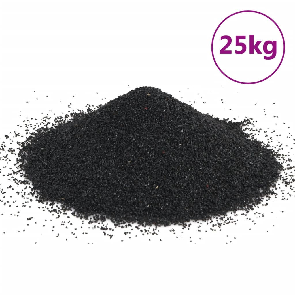 Aquarium Sand 25 kg Black 0,2-2 mm