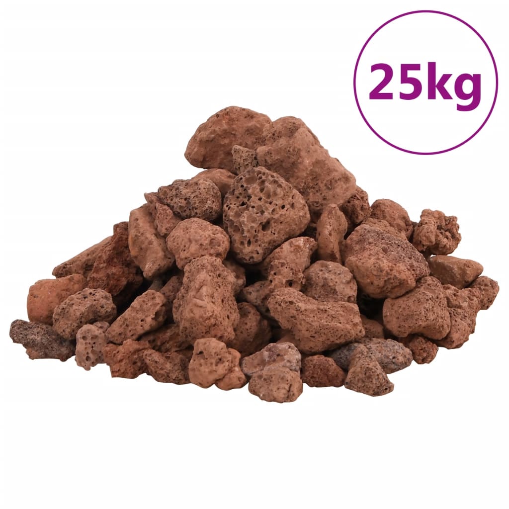 Volcanic Rocks 25 kg Red 1-2 cm