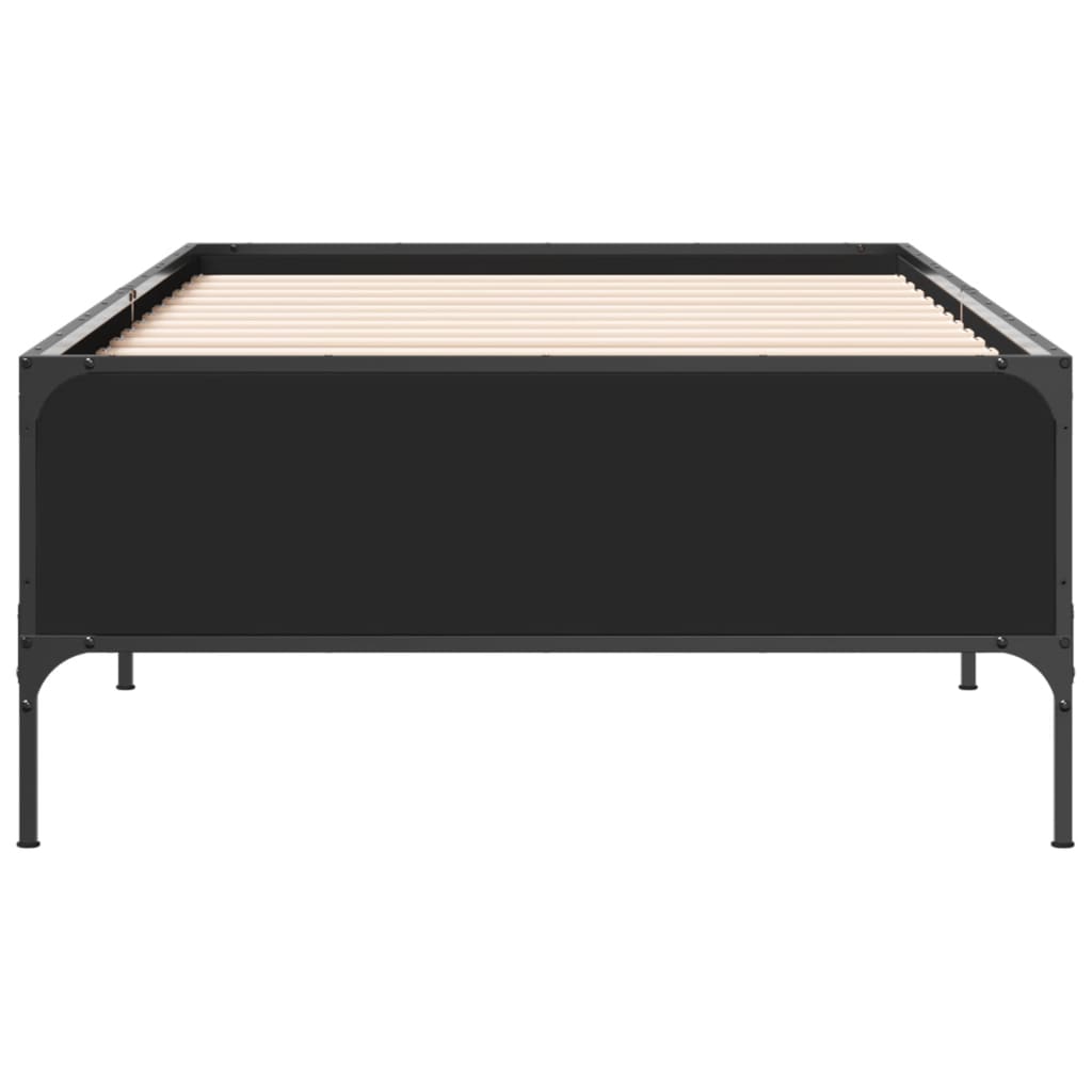 vidaXL Bed Frame without Mattress Black 100x200 cm