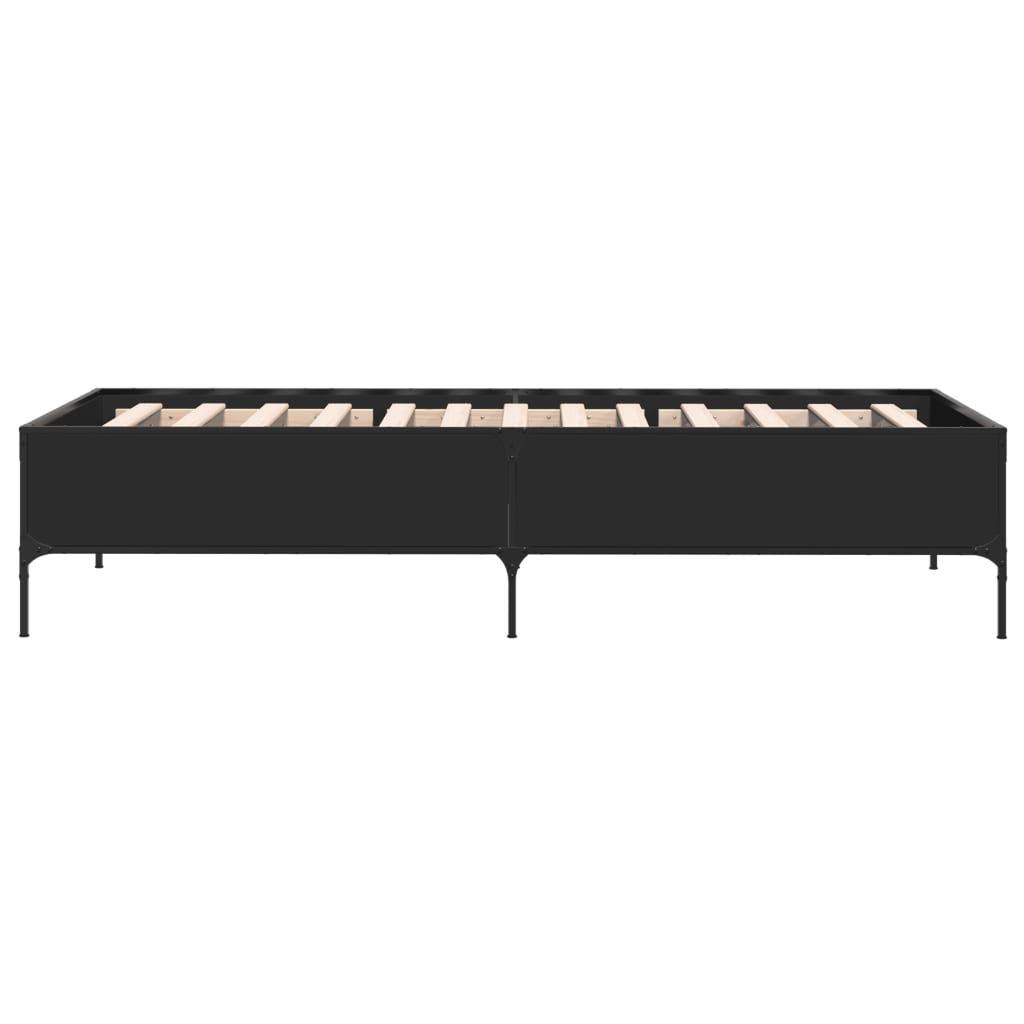 vidaXL Bed Frame without Mattress Black 100x200 cm