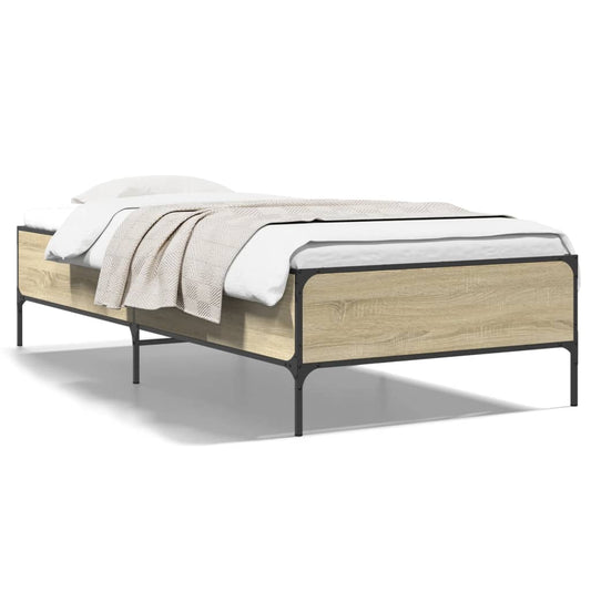 vidaXL Bed Frame without Mattress Sonoma Oak 100x200 cm