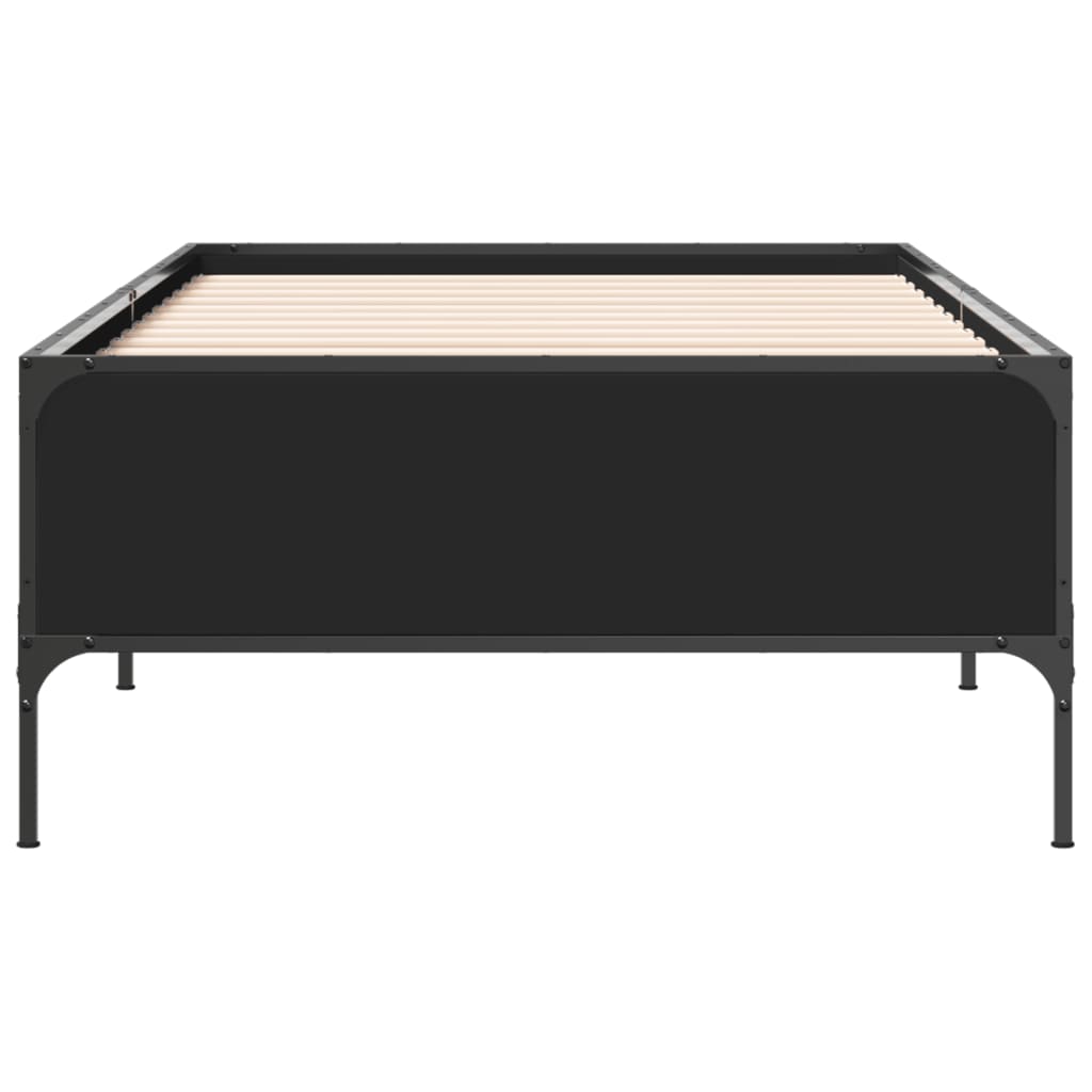 vidaXL Bed Frame without Mattress Black 90x200 cm