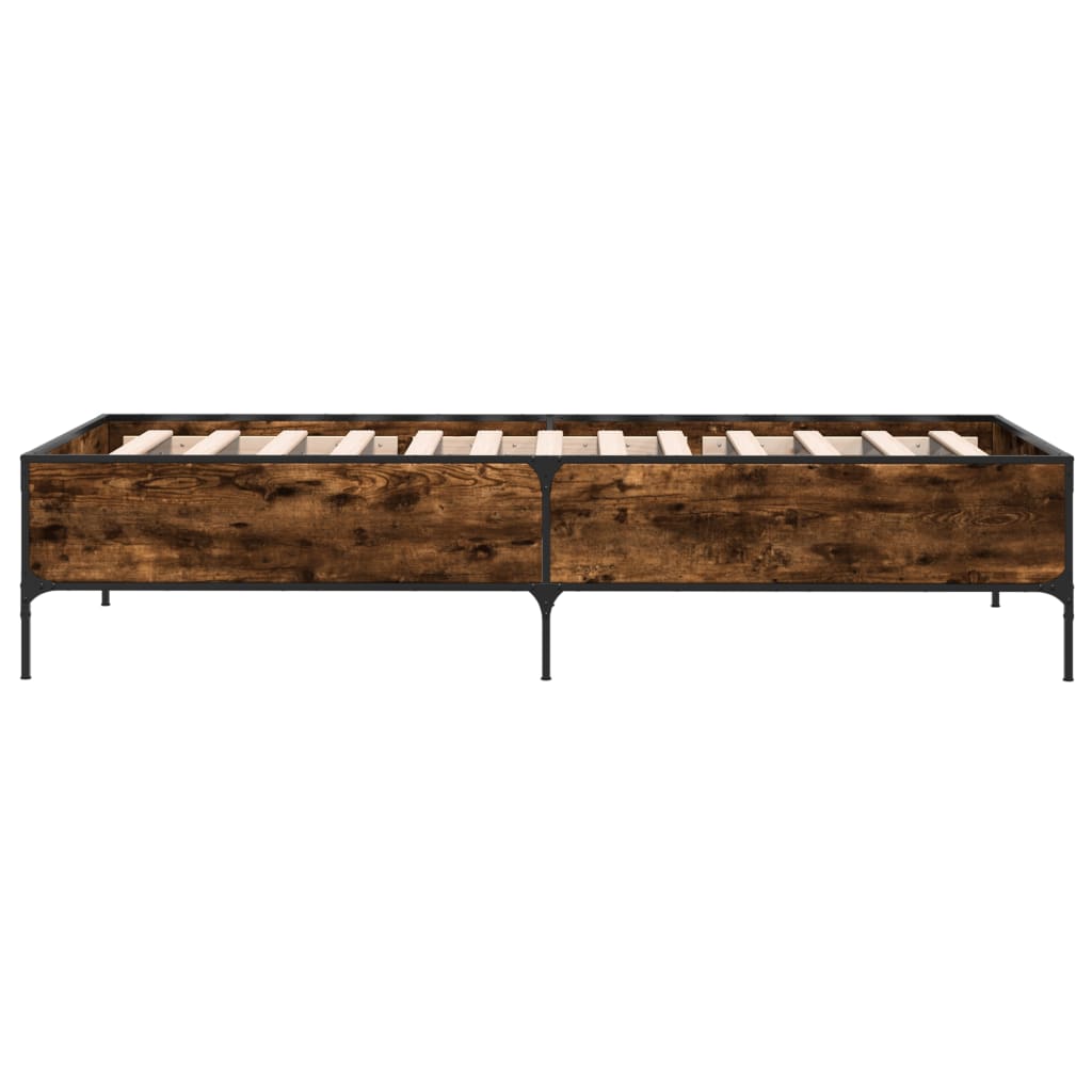 vidaXL Bed Frame without Mattress Smoked Oak 90x200 cm