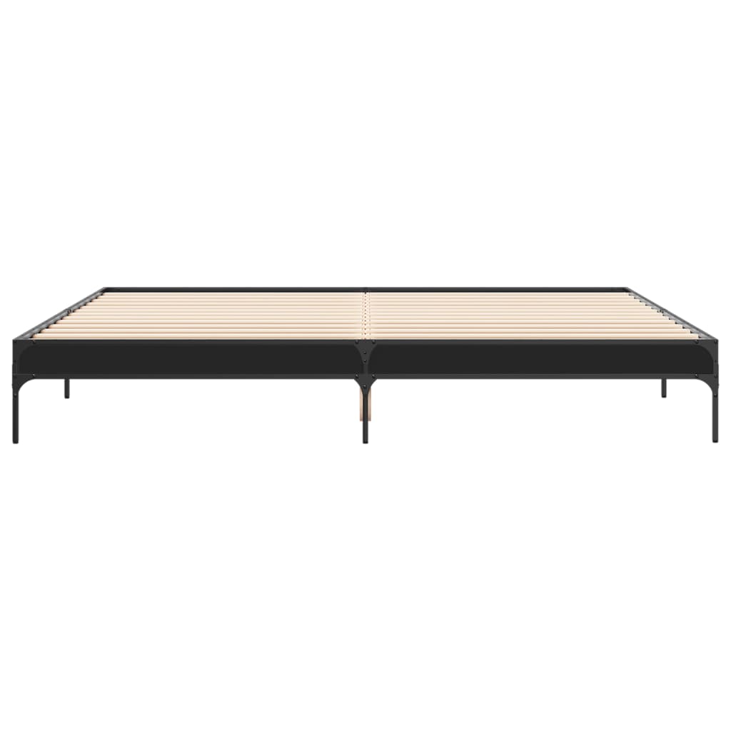 vidaXL Bed Frame without Mattress Black 200x200 cm