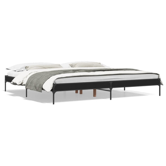 vidaXL Bed Frame without Mattress Black 200x200 cm