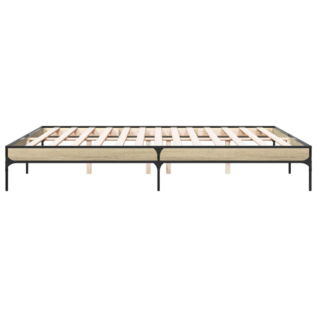 vidaXL Bed Frame without Mattress Sonoma Oak 200x200 cm