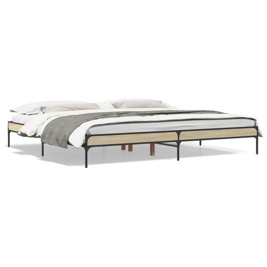 vidaXL Bed Frame without Mattress Sonoma Oak 200x200 cm