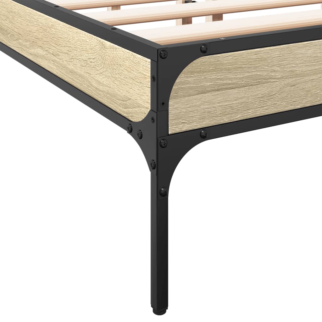 vidaXL Bed Frame without Mattress Sonoma Oak 160x200 cm