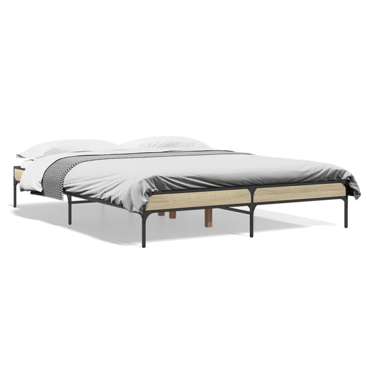 vidaXL Bed Frame without Mattress Sonoma Oak 140x200 cm