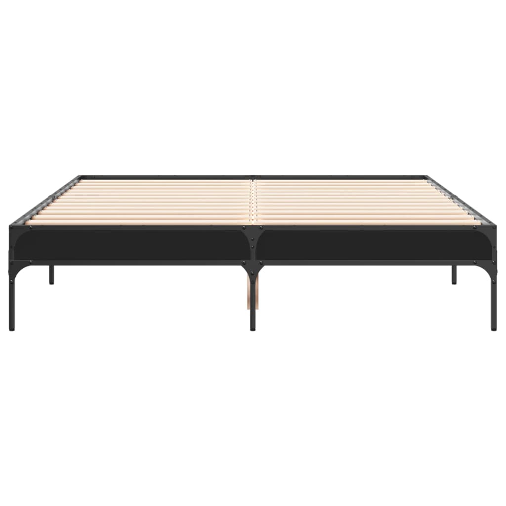 Bed Frame without Mattress Black 120x200 cm