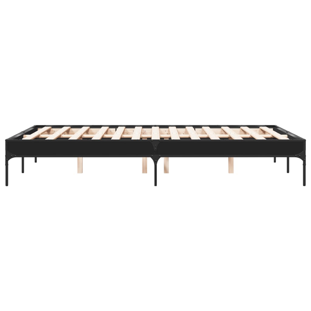 Bed Frame without Mattress Black 120x200 cm