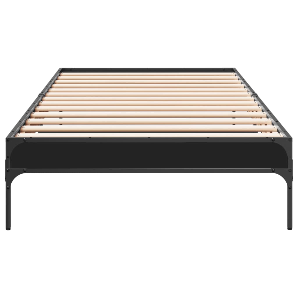 vidaXL Bed Frame without Mattress Black 100x200 cm