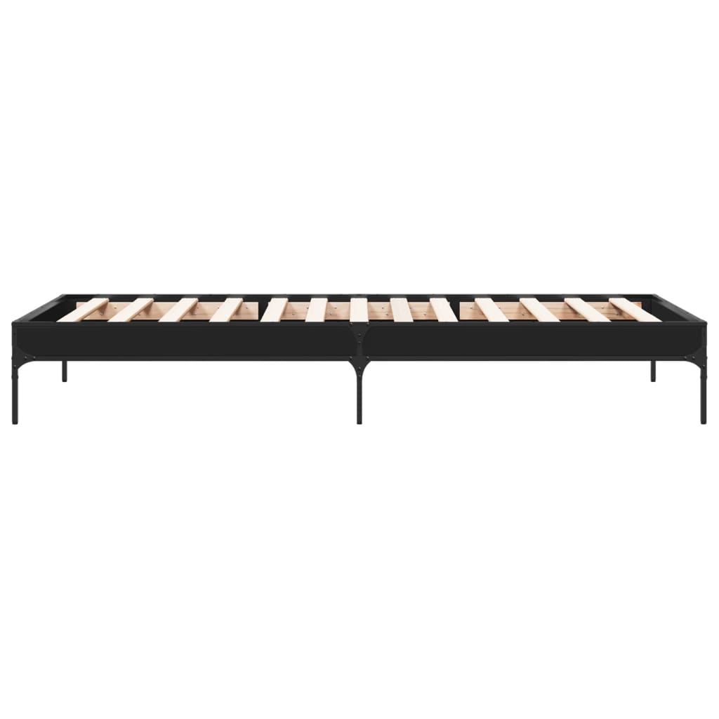 vidaXL Bed Frame without Mattress Black 100x200 cm