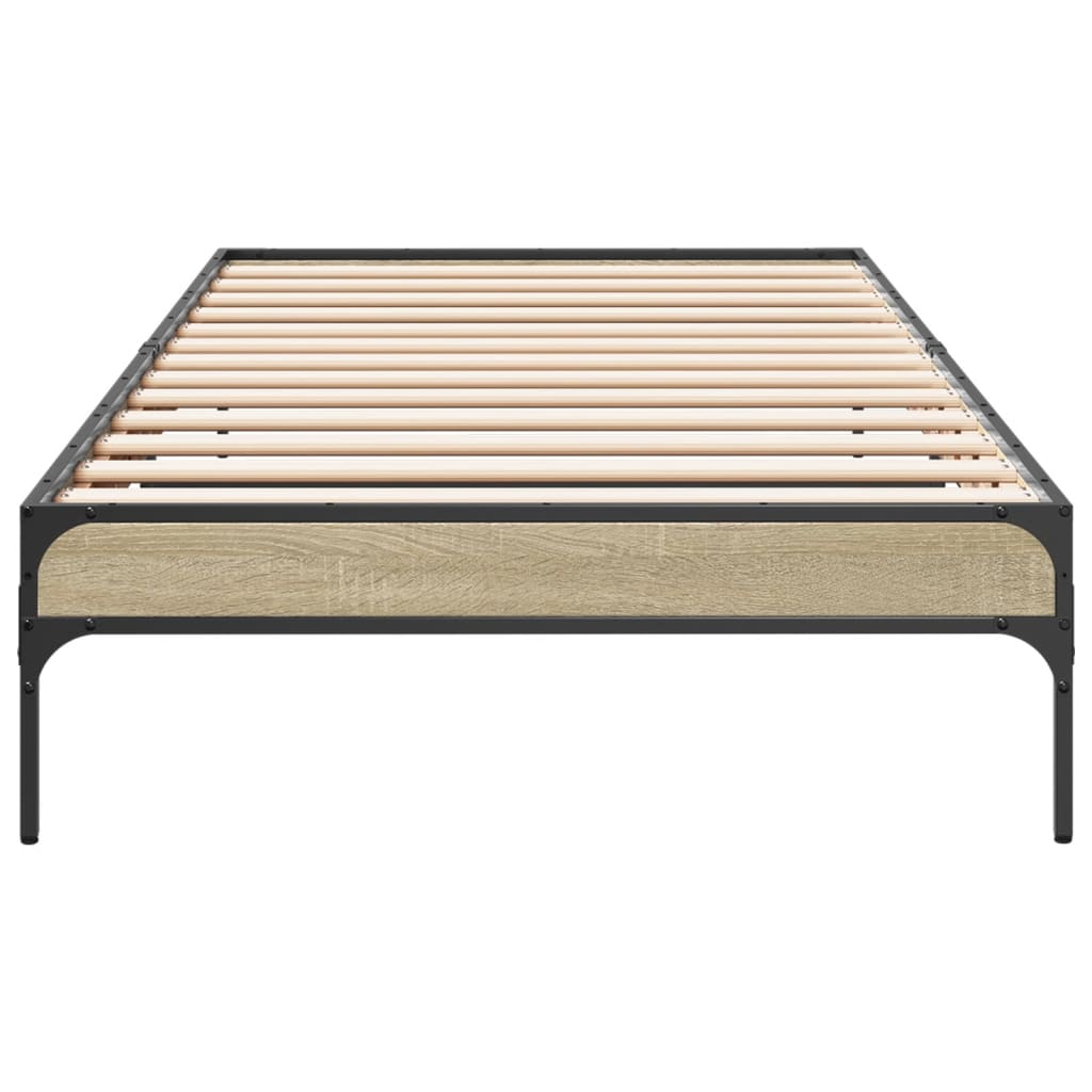 vidaXL Bed Frame without Mattress Sonoma Oak 100x200 cm