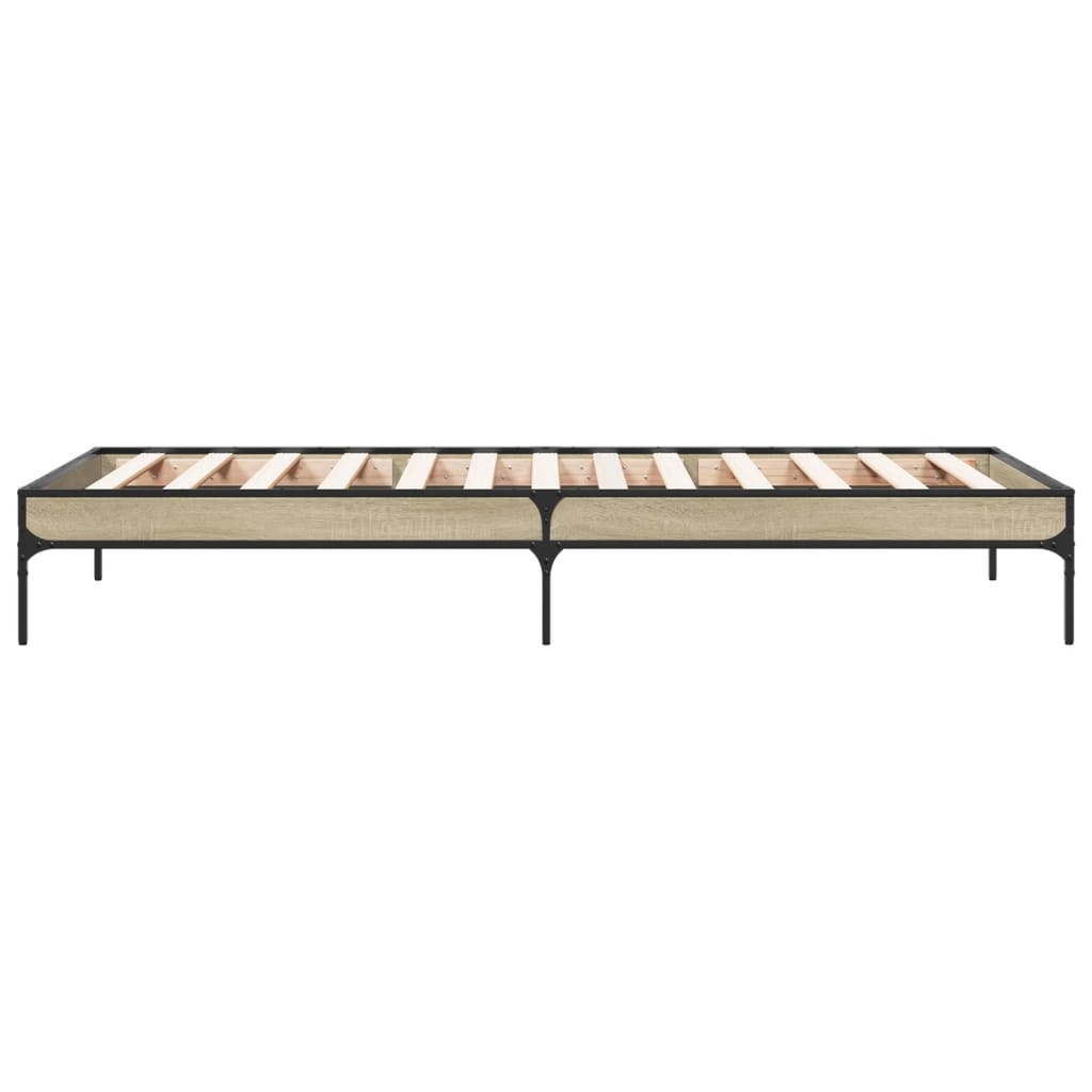 vidaXL Bed Frame without Mattress Sonoma Oak 100x200 cm