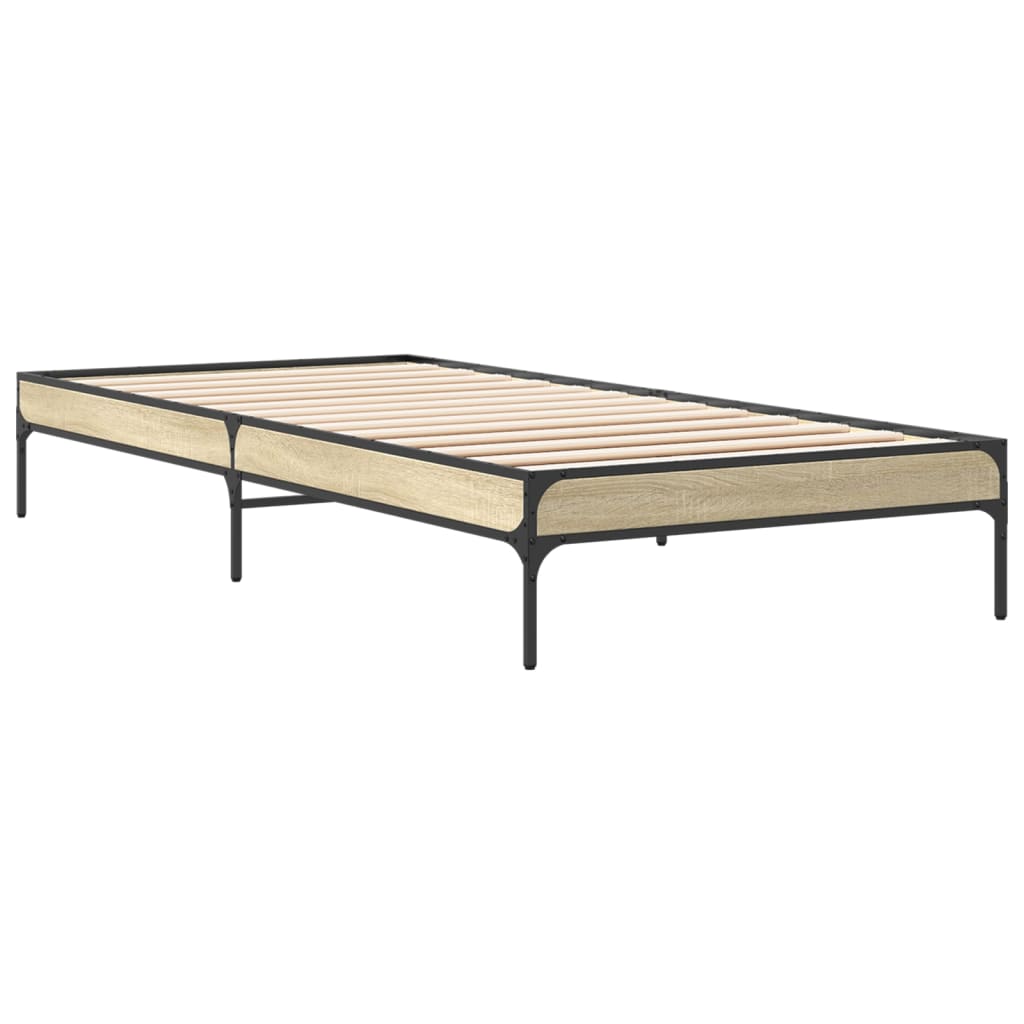 vidaXL Bed Frame without Mattress Sonoma Oak 90x200 cm