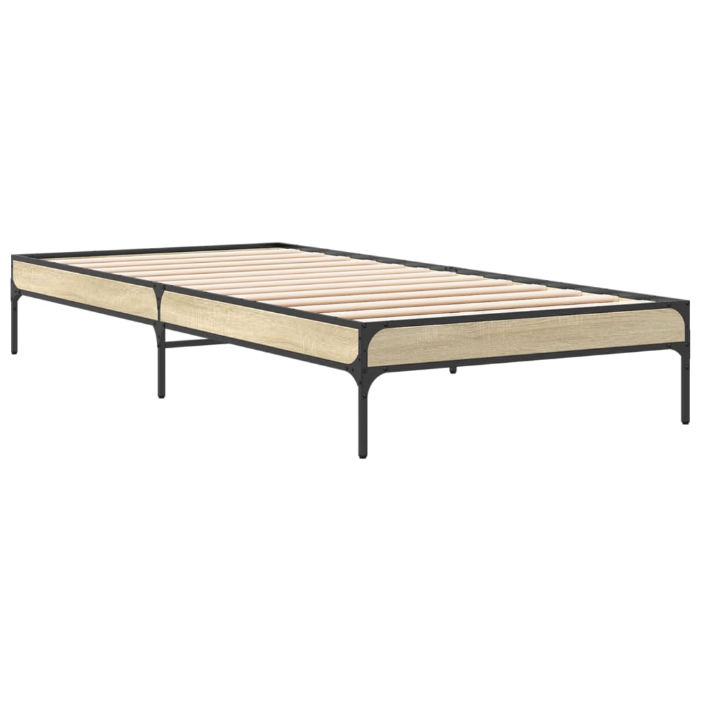 vidaXL Bed Frame without Mattress Sonoma Oak 90x200 cm