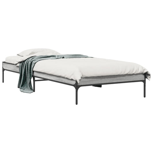 vidaXL Bed Frame without Mattress Grey Sonoma 90x200 cm