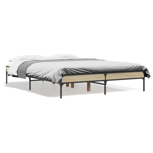 vidaXL Bed Frame without Mattress Sonoma Oak 140x190 cm