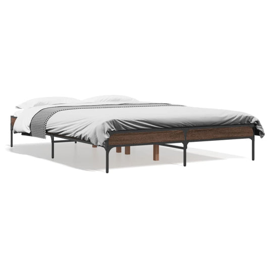 vidaXL Bed Frame without Mattress Brown Oak 120x190 cm Small Double