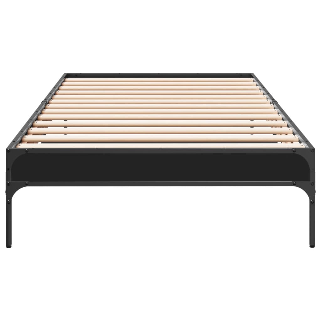 vidaXL Bed Frame without Mattress Black 90x190 cm Single